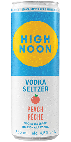 High noon vodka seltzer - peach.